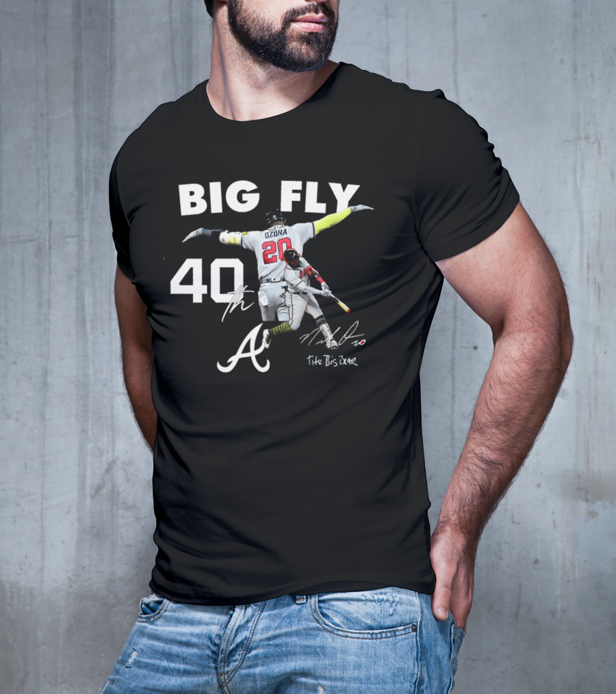Big Fly 40th Braves Acuna Jr The Big Bear Ozuna 20 T-Shirt