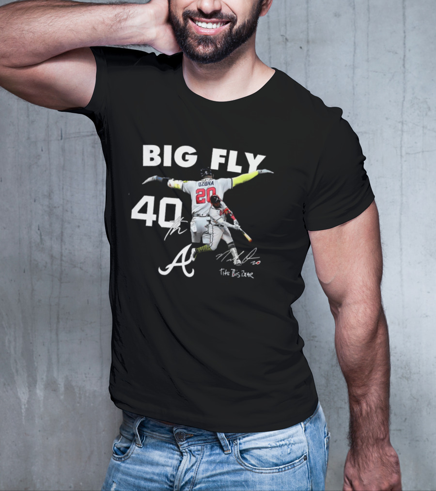 Big Fly 40th Braves Acuna Jr The Big Bear Ozuna 20 T-Shirt