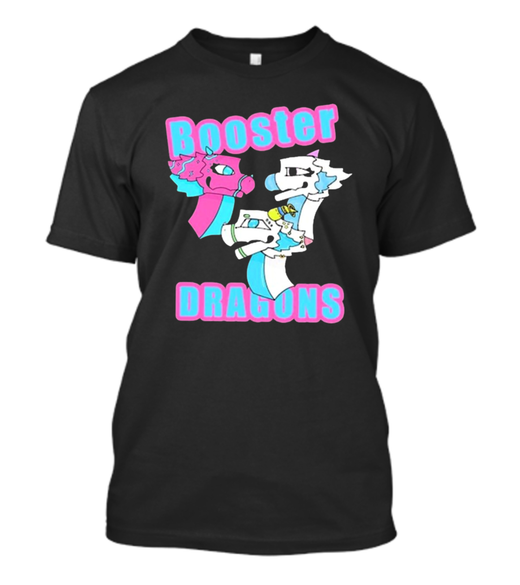 Booster Dragons Colorful Cartoon Characters T-Shirt