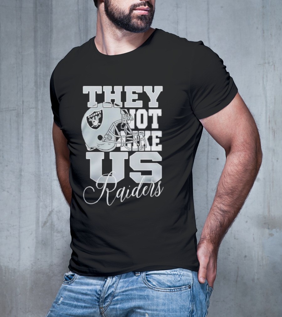 They Not Like Us Raiders Football Helmet T-Shirt