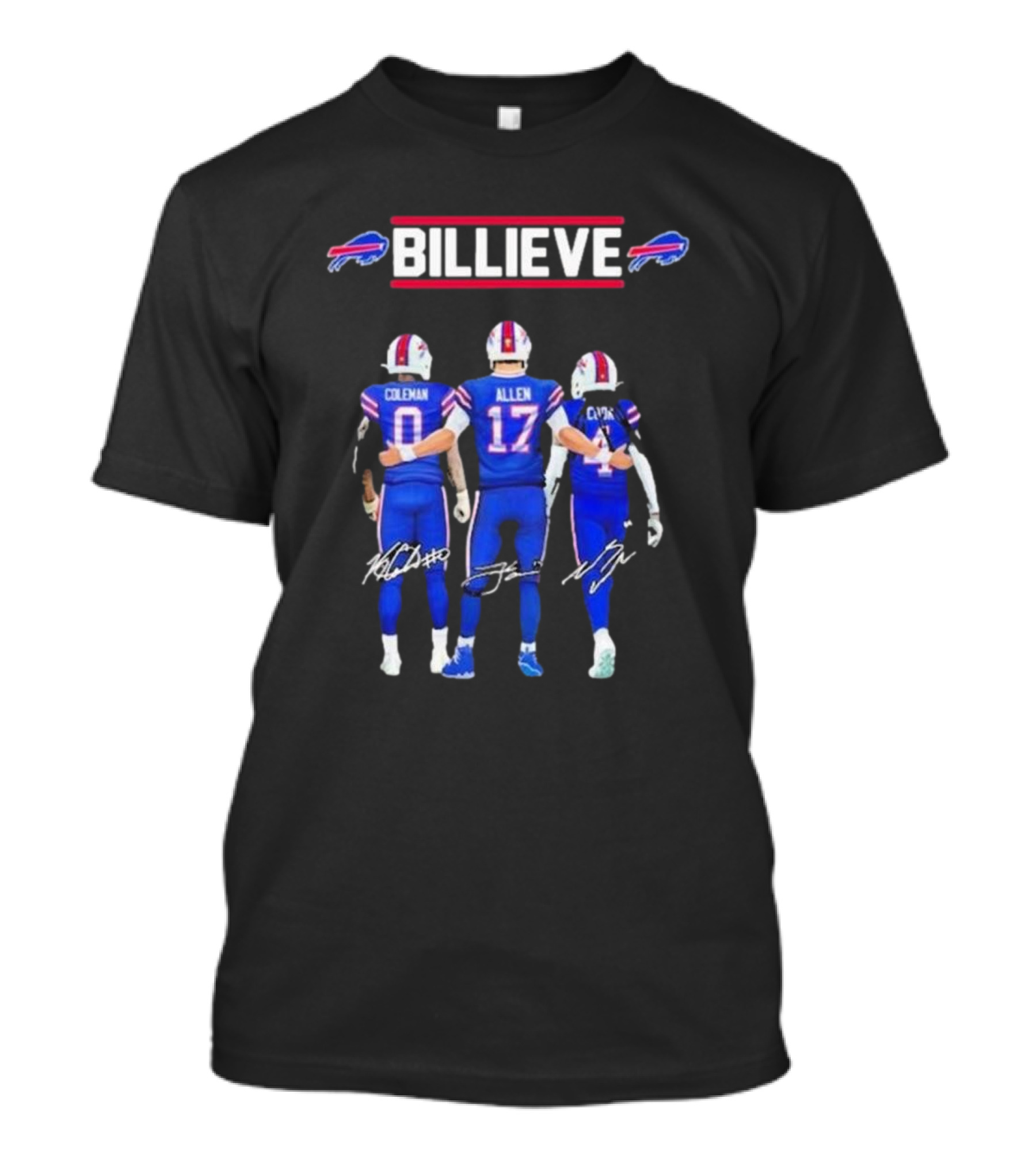 Buffalo Bills Billieve Coleman Allen Cook Signatures T-Shirt