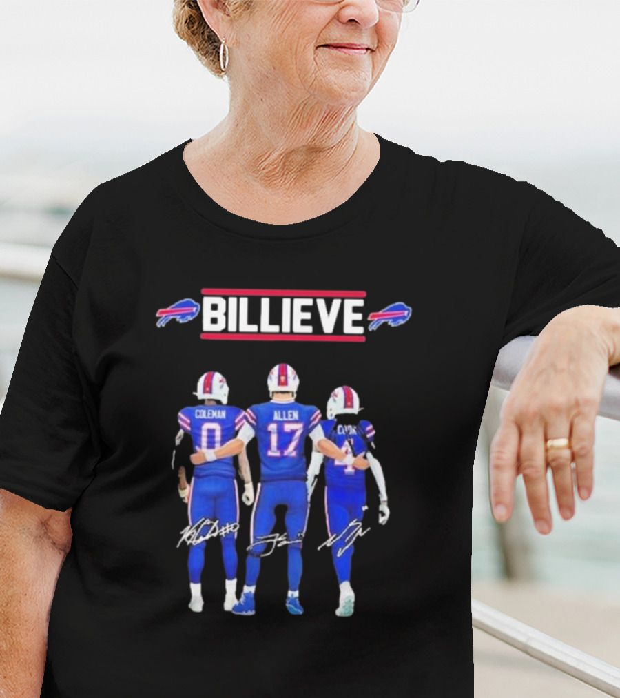 Buffalo Bills Billieve Coleman Allen Cook Signatures T-Shirt