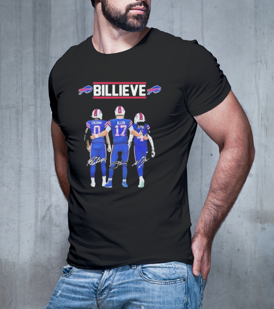 Buffalo Bills Billieve Coleman Allen Cook Signatures T-Shirt
