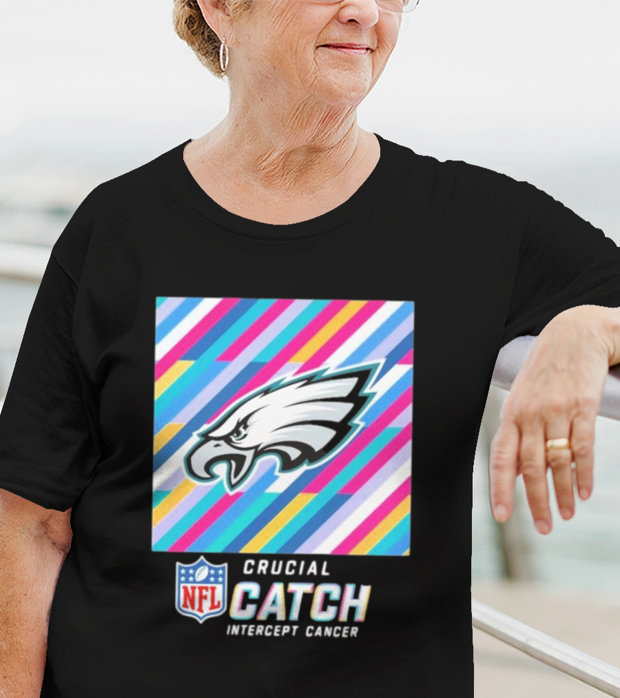 NFL Crucial Catch Intercept Cancer Philadelphia Eagles T-Shirt