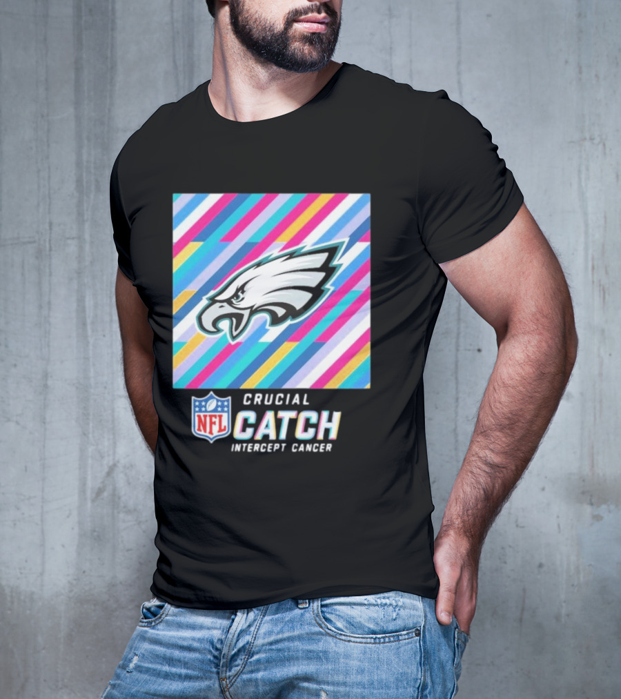 NFL Crucial Catch Intercept Cancer Philadelphia Eagles T-Shirt