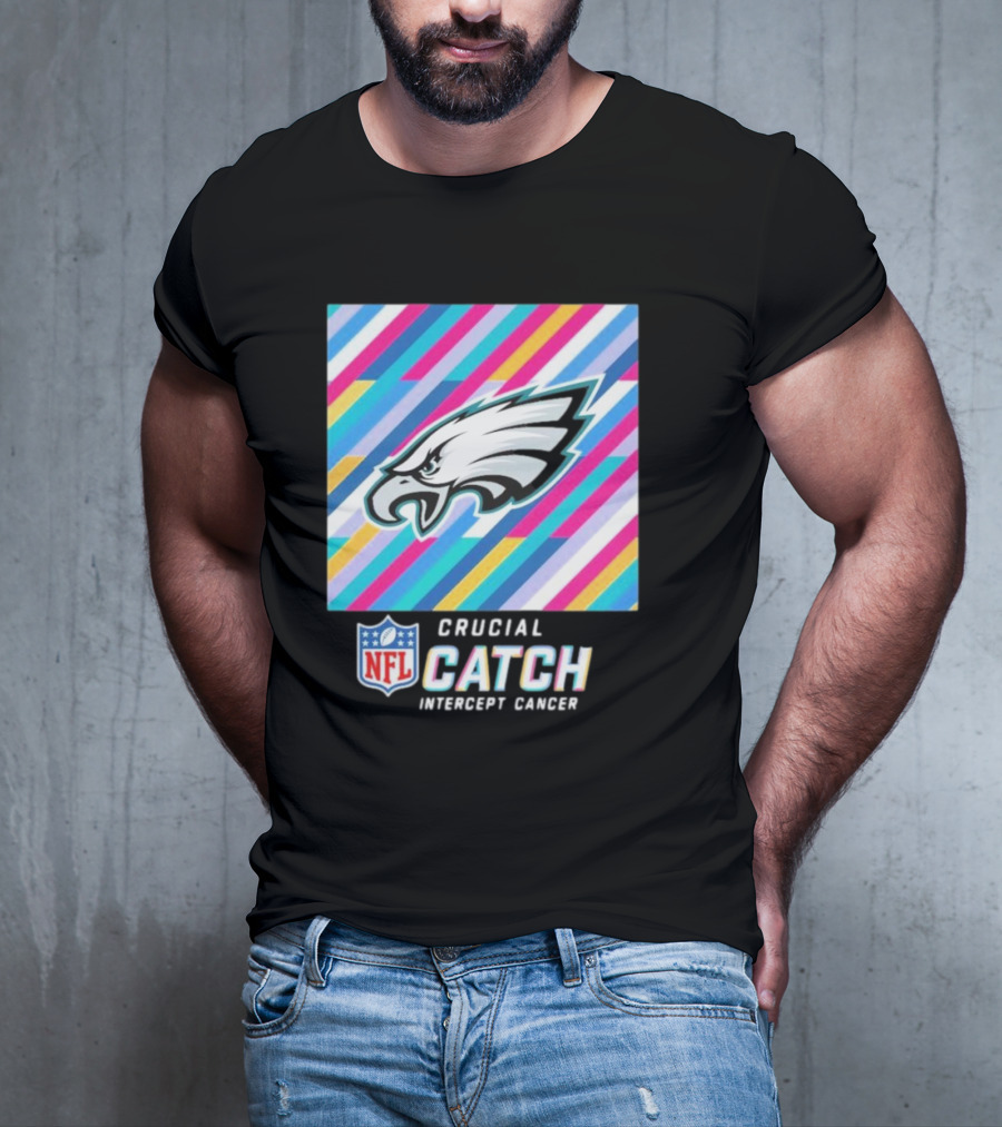 NFL Crucial Catch Intercept Cancer Philadelphia Eagles T-Shirt
