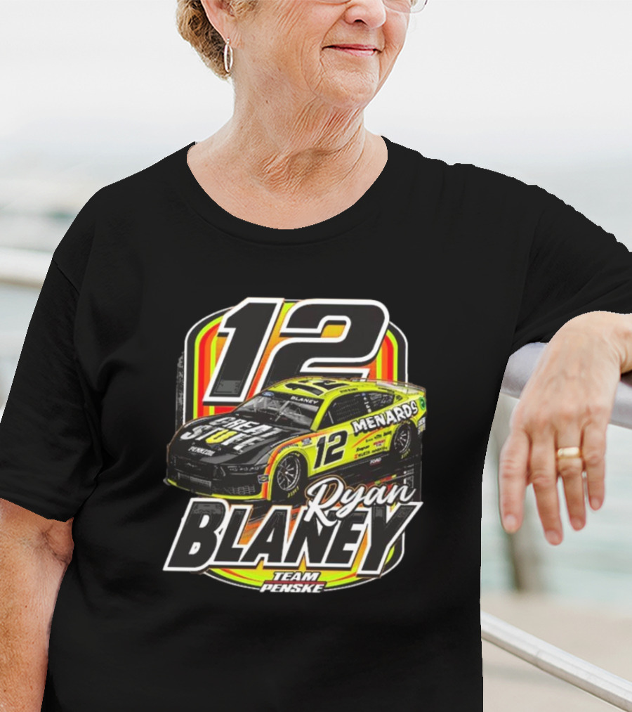 Menards Ryan Blaney Team Penske 12 NASCAR Racing Car T-Shirt