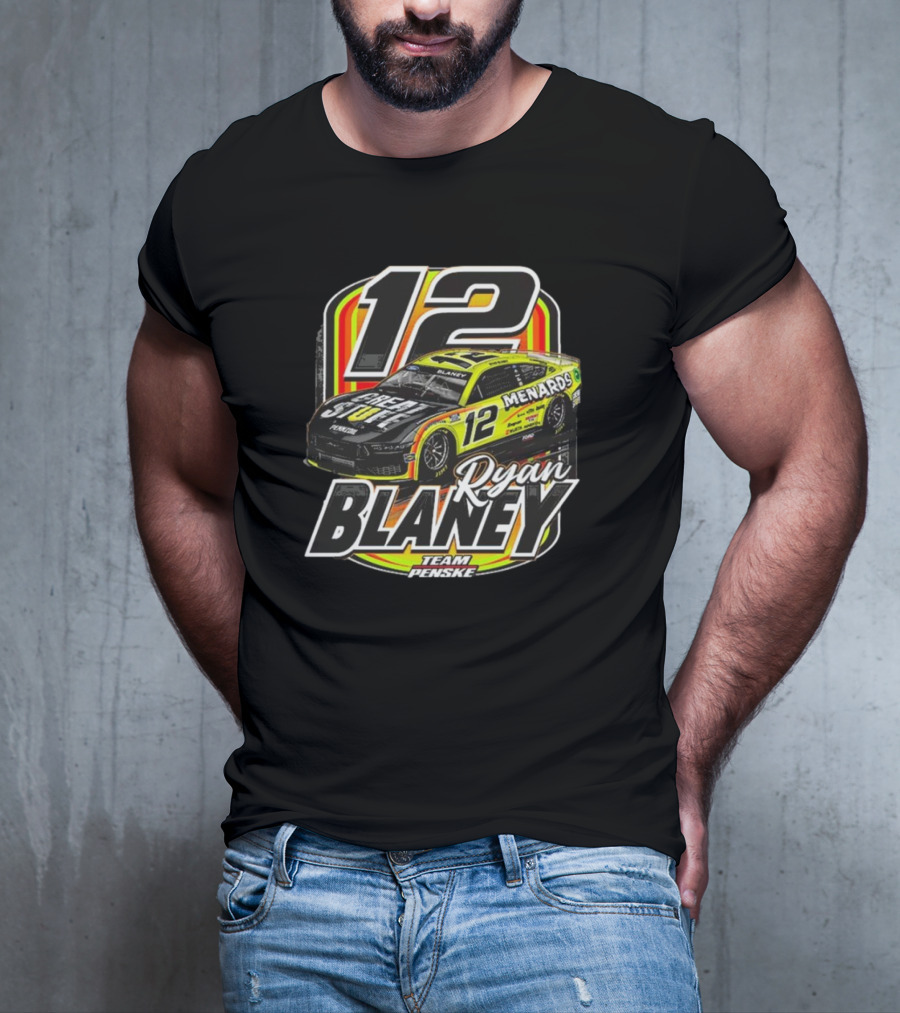 Menards Ryan Blaney Team Penske 12 NASCAR Racing Car T-Shirt