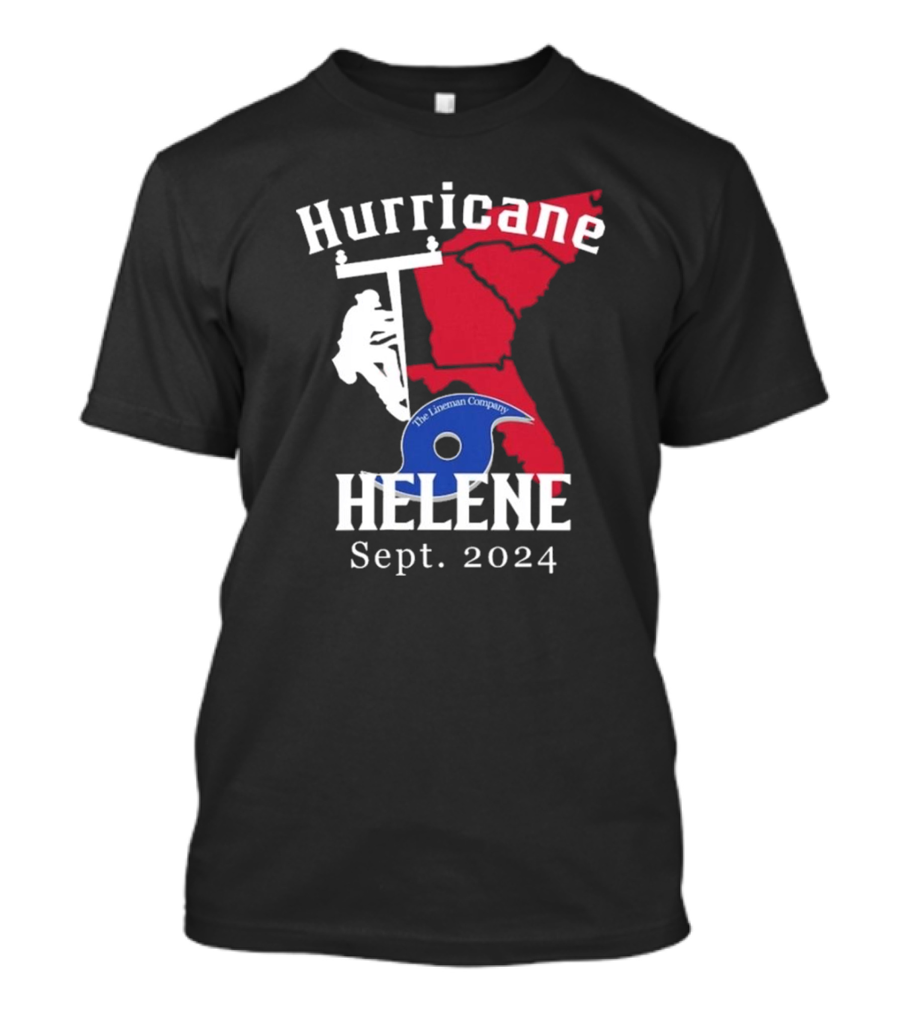 Hurricane Helene The Lineman Company Sept. T-Shirt