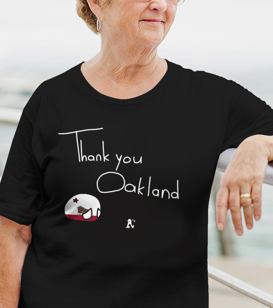 Thank You Oakland Athletics California Bear Flag T-Shirt