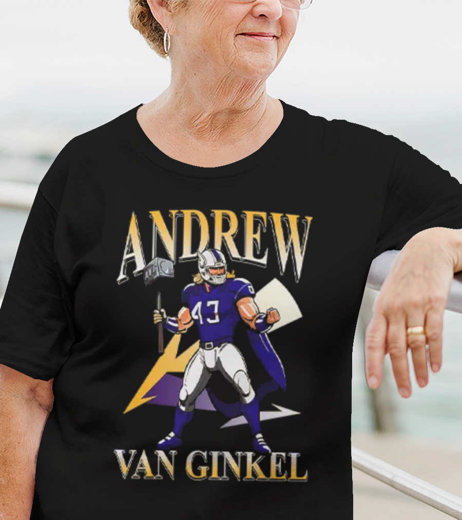 Andrew Van Ginkel Thor 47 Superhero With Hammer Football Graphics T-Shirt