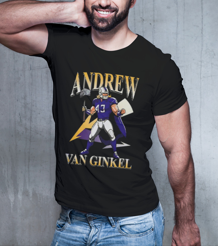 Andrew Van Ginkel Thor 47 Superhero With Hammer Football Graphics T-Shirt