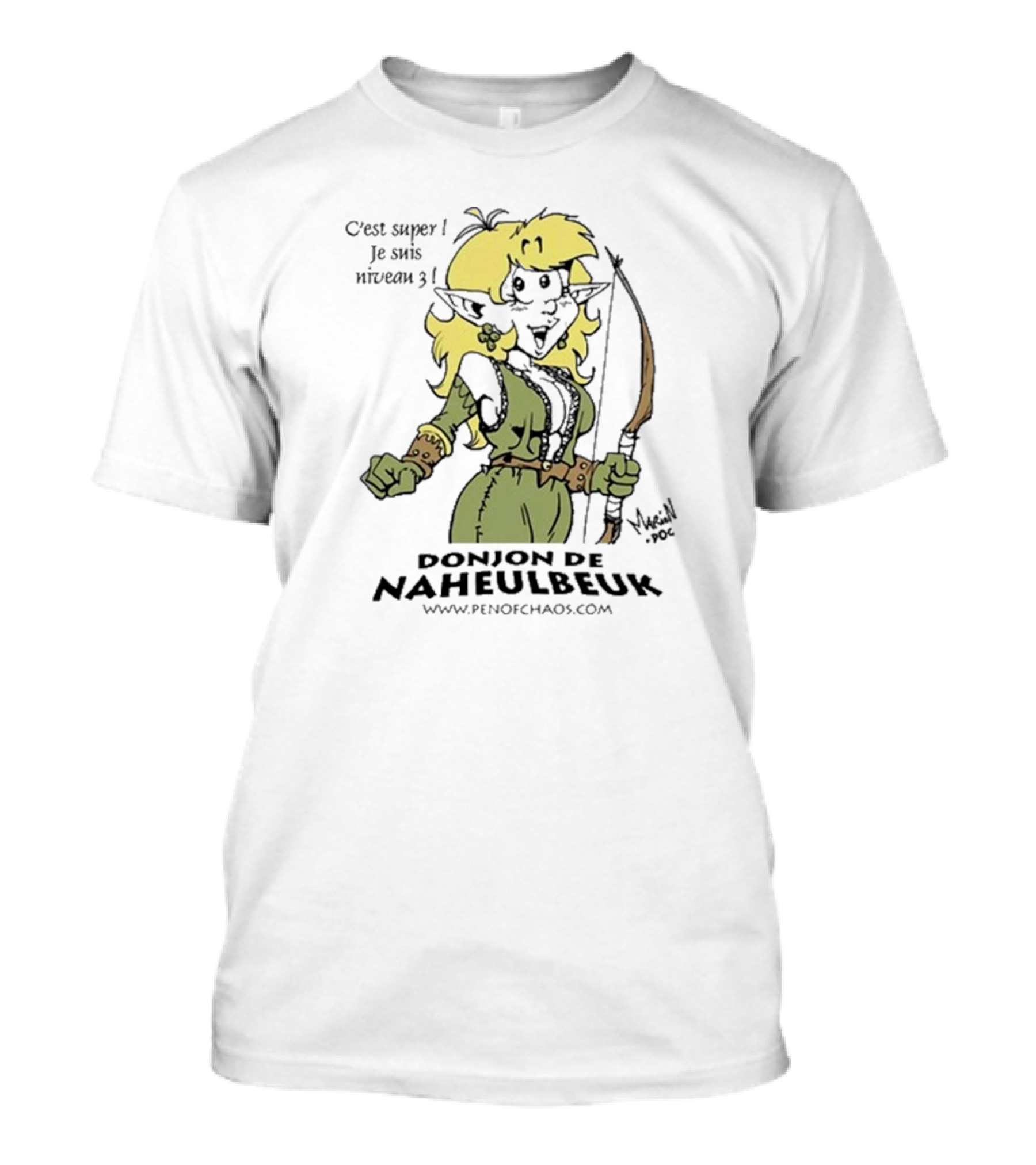 C’est Super Je Suis Niveau 3 Donjon De Naheulbeuk Pen Of Chaos Mage Elf Character T-Shirt