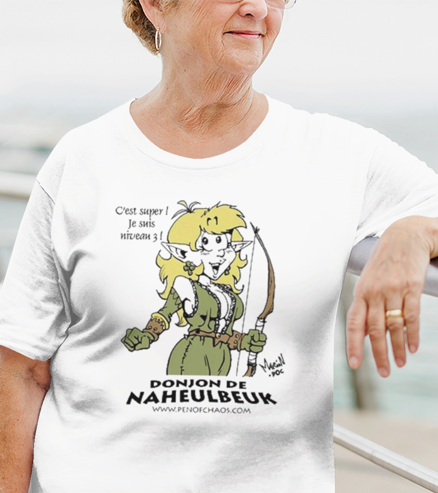 C’est Super Je Suis Niveau 3 Donjon De Naheulbeuk Pen Of Chaos Mage Elf Character T-Shirt