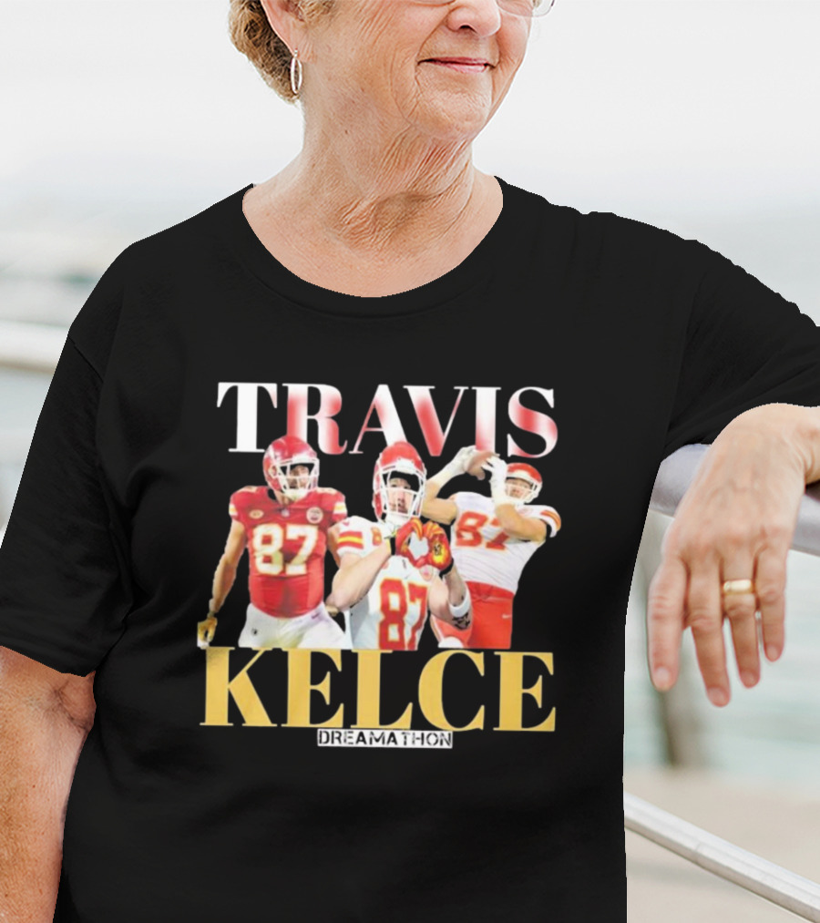 Travis Kelce Kansas City Chiefs Dreamathon Players Action Trio T-Shirt