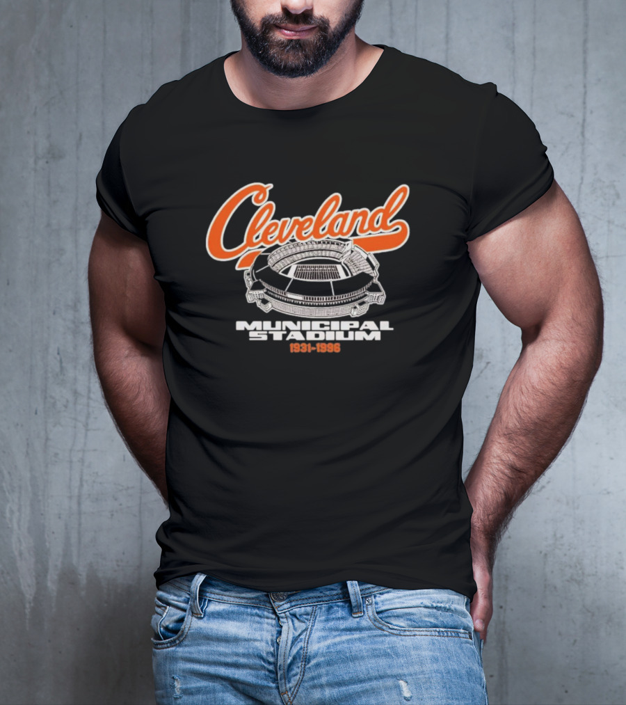 Cleveland Municipal Stadium Tribute 1931-1996 Browns NFL History T-Shirt