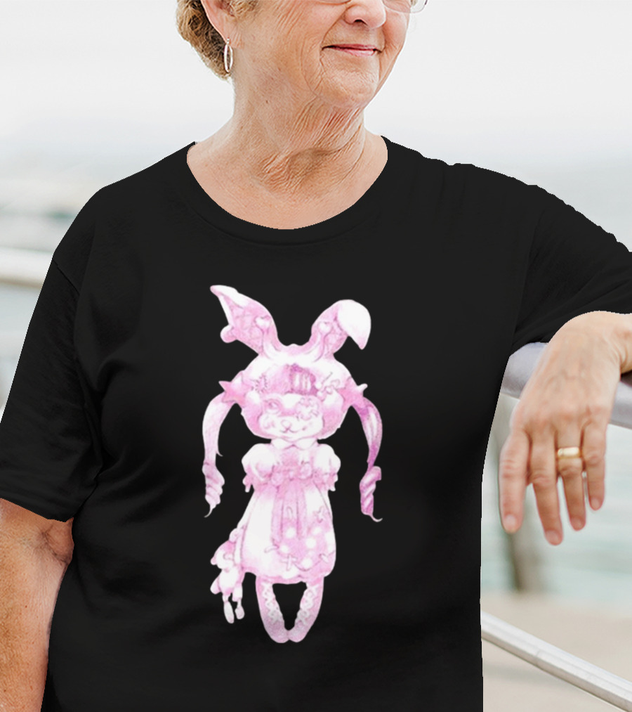 Llvlngdeceased Crybaby Pastel Pink Bunny Painting T-Shirt