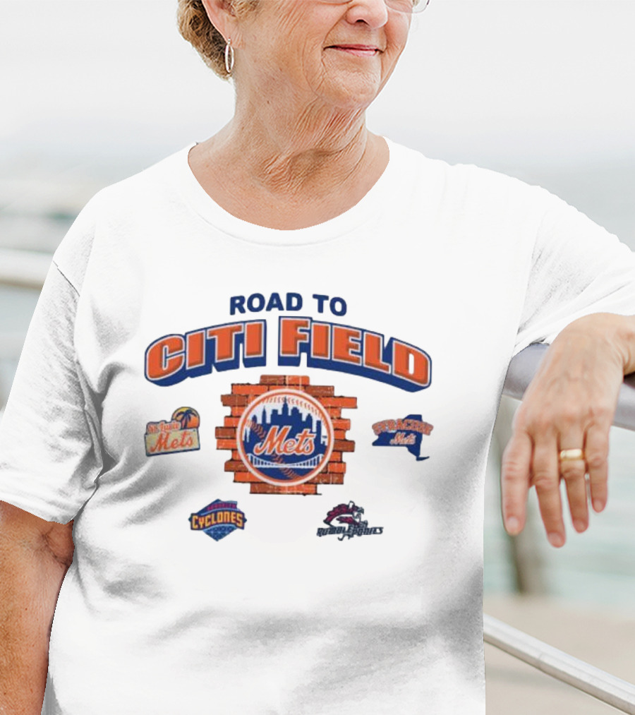New York Mets Road To Citi Field Brooklyn Cyclones St. Lucie Mets Syracuse Mets T-Shirt