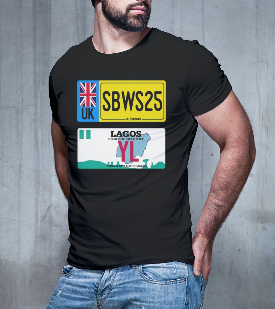 UK SBWS25 Lagos Center Of Excellence Federal Republic Of Nigeria Plate T-Shirt