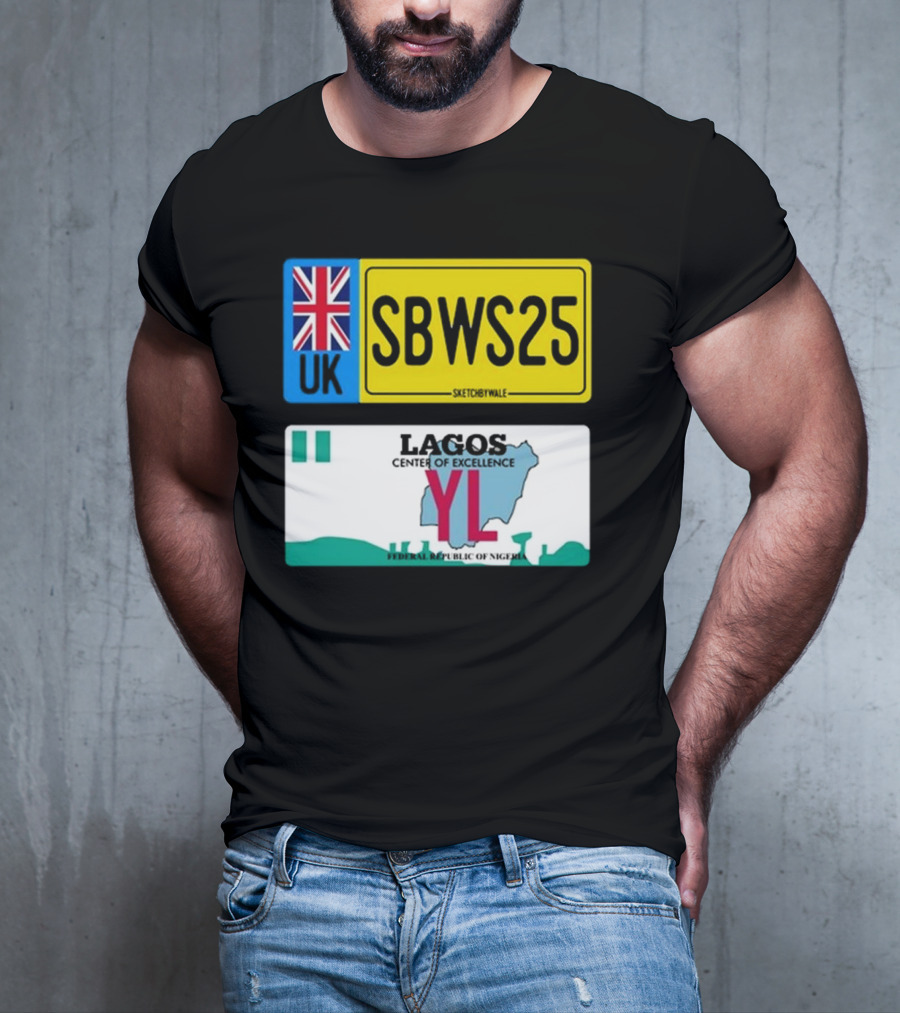 UK SBWS25 Lagos Center Of Excellence Federal Republic Of Nigeria Plate T-Shirt