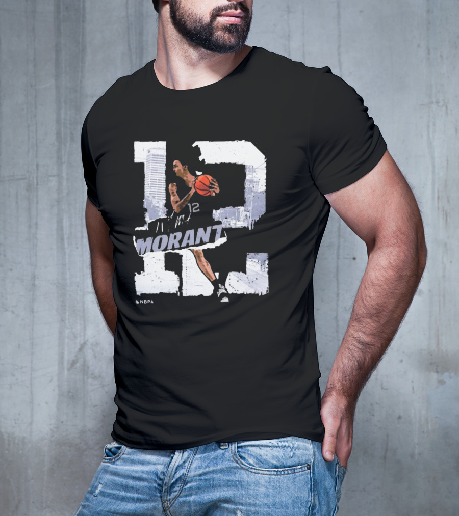 Ja Morant Number 12 Memphis Basketball Player T-Shirt