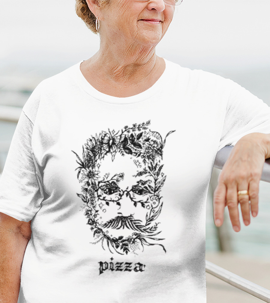 Johngreenwritesbooks Pizzamas Botanical Pizza Face T-Shirt