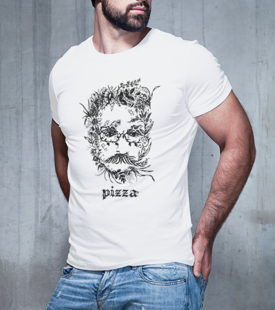 Johngreenwritesbooks Pizzamas Botanical Pizza Face T-Shirt