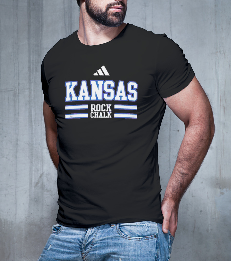 Kansas Jayhawks Rock Chalk Sideline Strategy Pregame T-Shirt