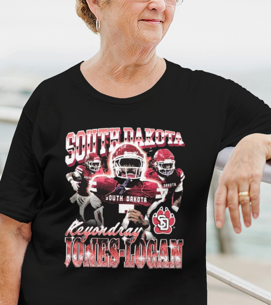 South Dakota Keyondre Jones-Logan Football Player SD Team Spirit T-Shirt