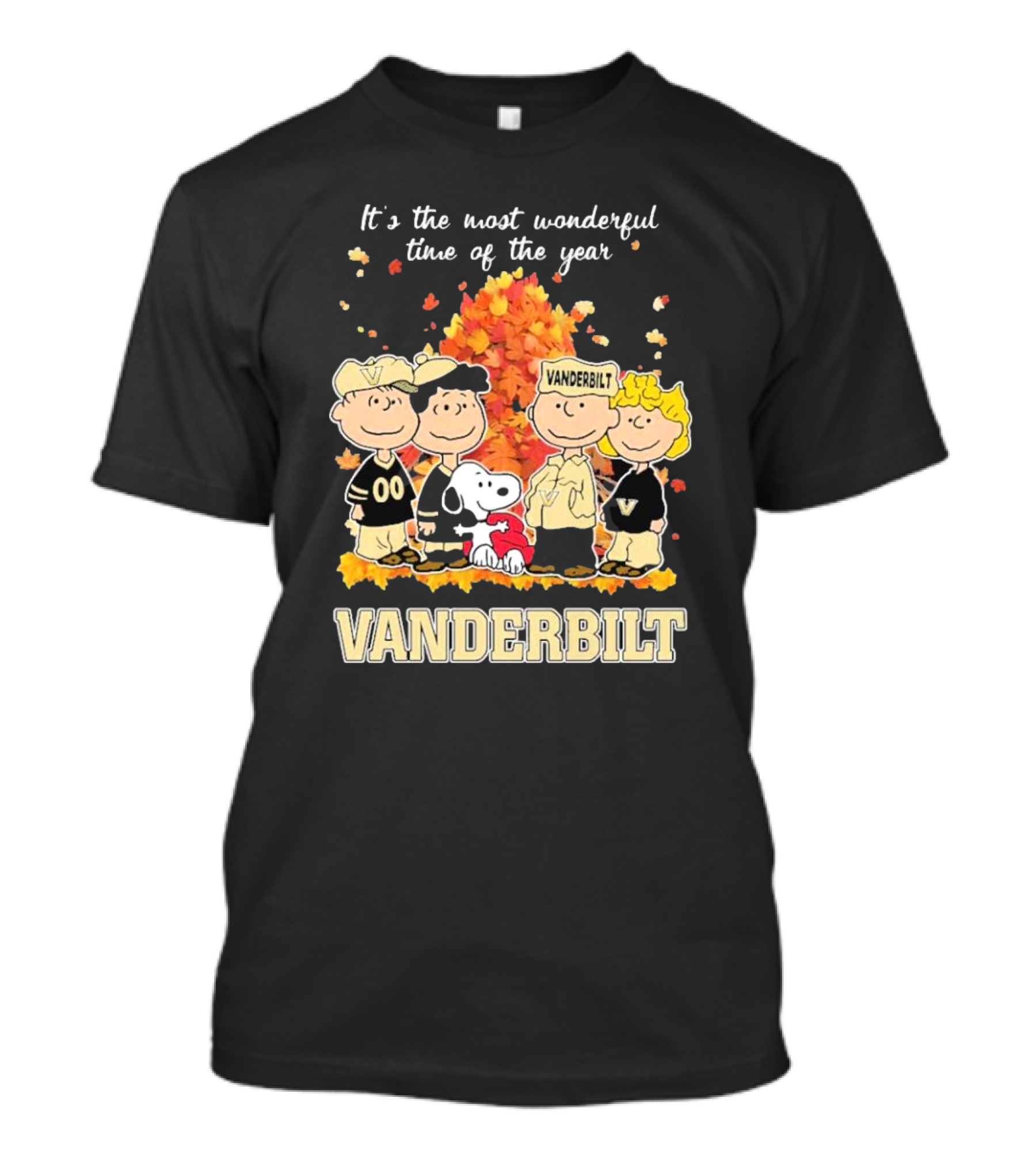 Peanuts Characters Vanderbilt Commodores Most Wonderful Time Of The Year T-Shirt