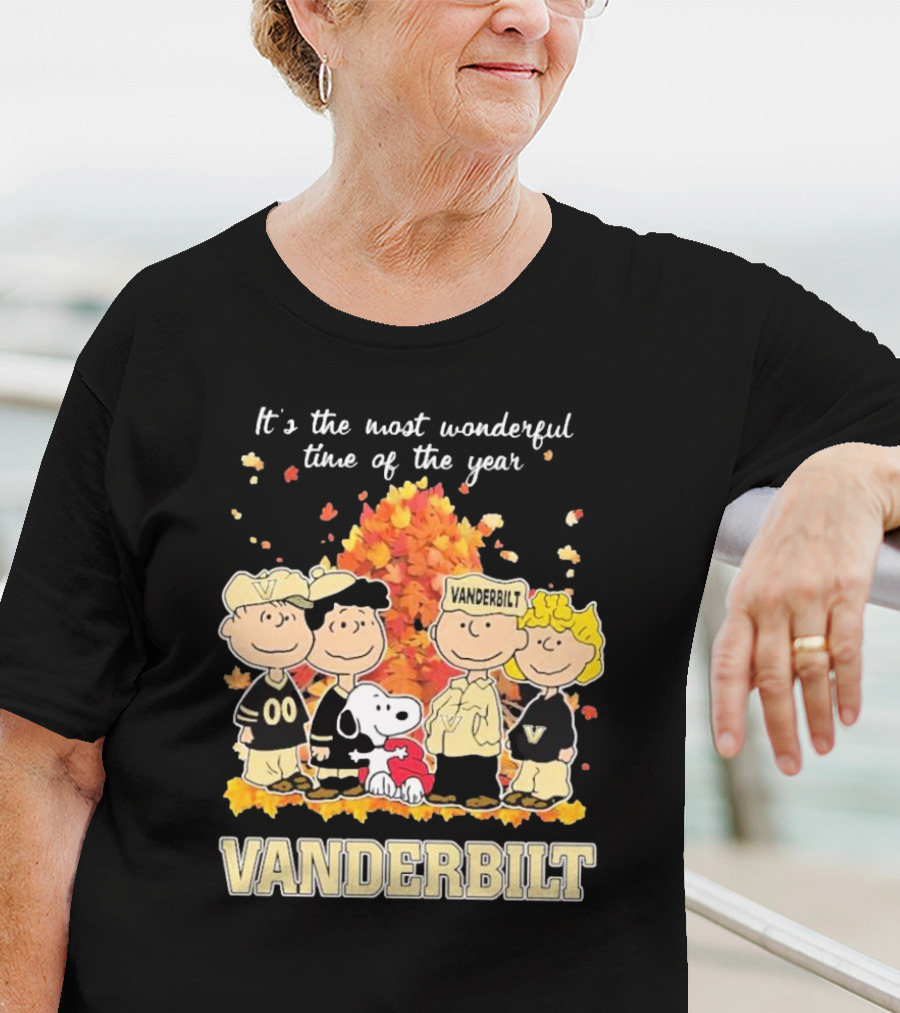 Peanuts Characters Vanderbilt Commodores Most Wonderful Time Of The Year T-Shirt