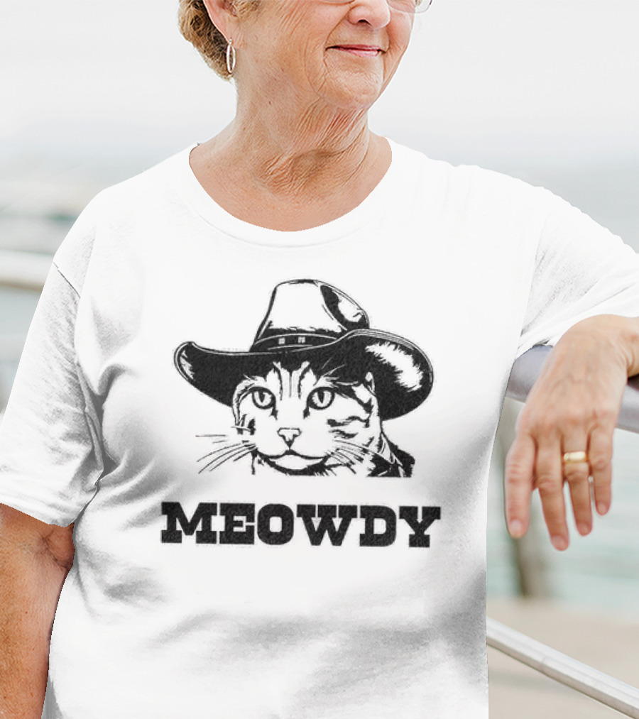 Meowdy Cowboy Cat Hat T-Shirt