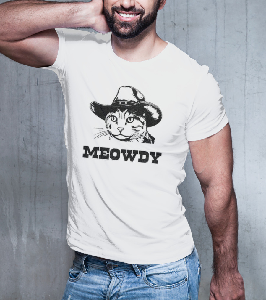 Meowdy Cowboy Cat Hat T-Shirt