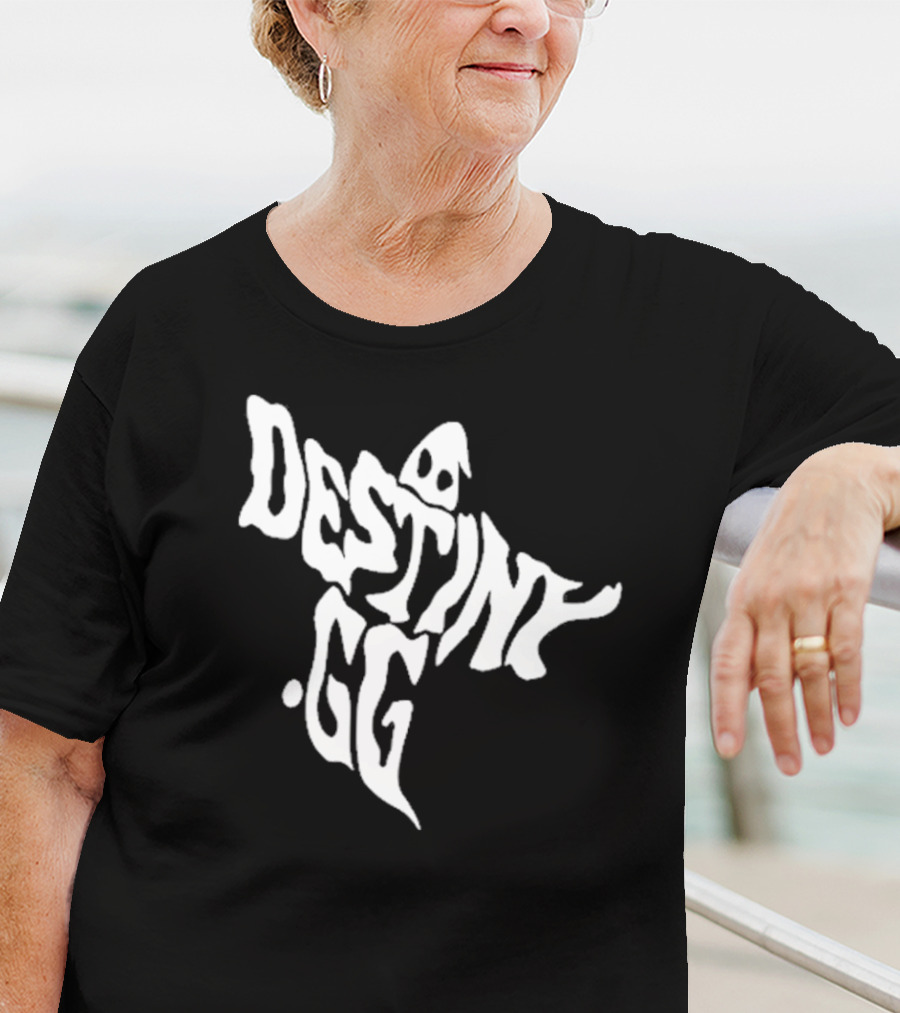 Destiny Gg Ghostly Styled Text T-Shirt