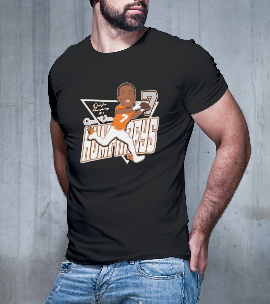 Qua’Vez Humphreys 7 Sam Houston Bearkats Football Caricature Signature T-Shirt