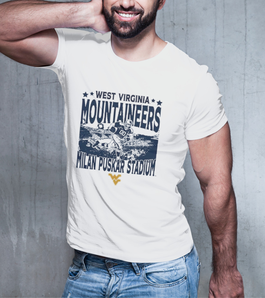 West Virginia Mountaineers Milan Puskar Stadium Vintage Gameday T-Shirt