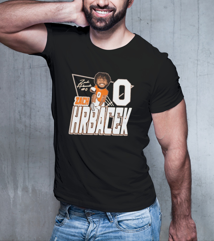 Zach Hrbacek 0 Sam Houston Bearkats Football Caricature Signature T-Shirt