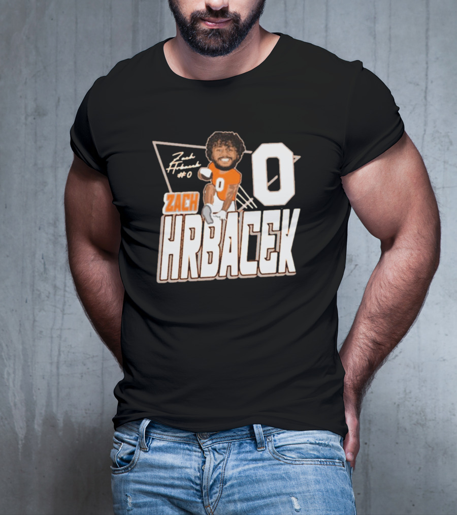 Zach Hrbacek 0 Sam Houston Bearkats Football Caricature Signature T-Shirt