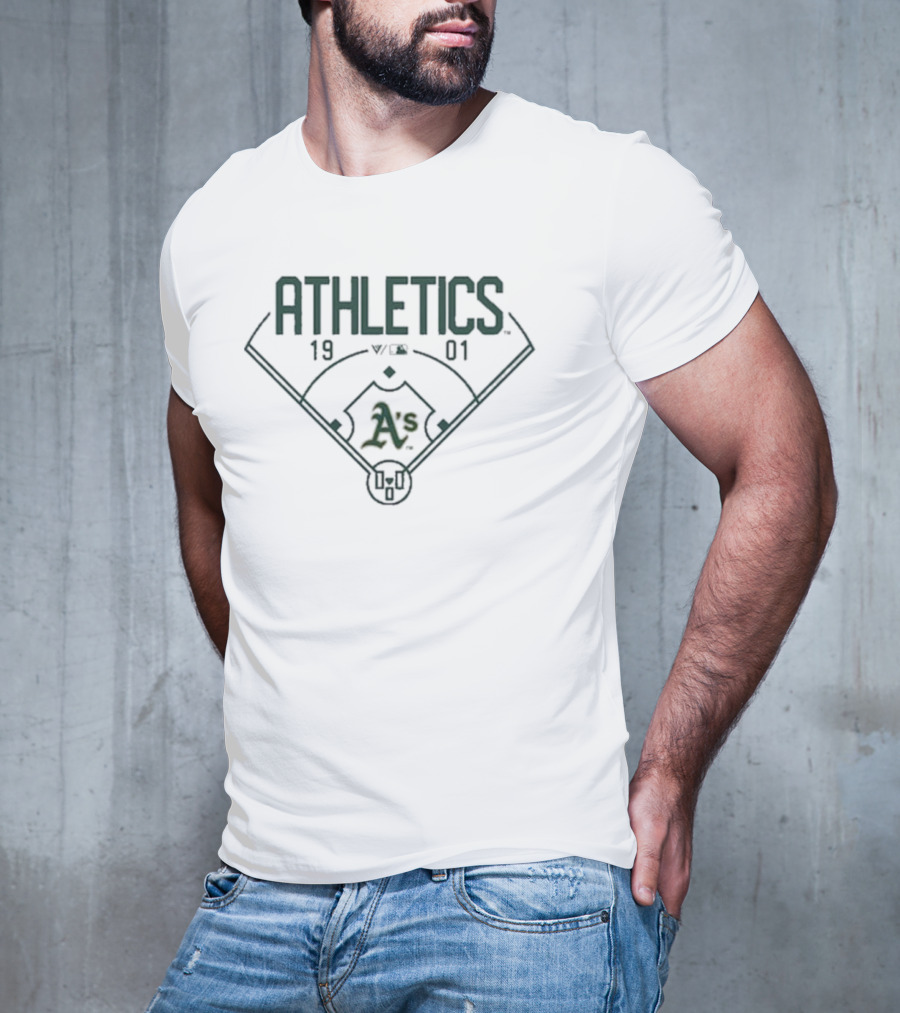 ATHLETICS 1901 A's Baseball Diamond T-Shirt