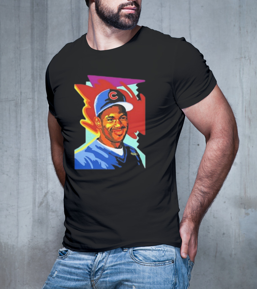 Sammy Cubs Portrait Colorful Art Baseball Cap T-Shirt
