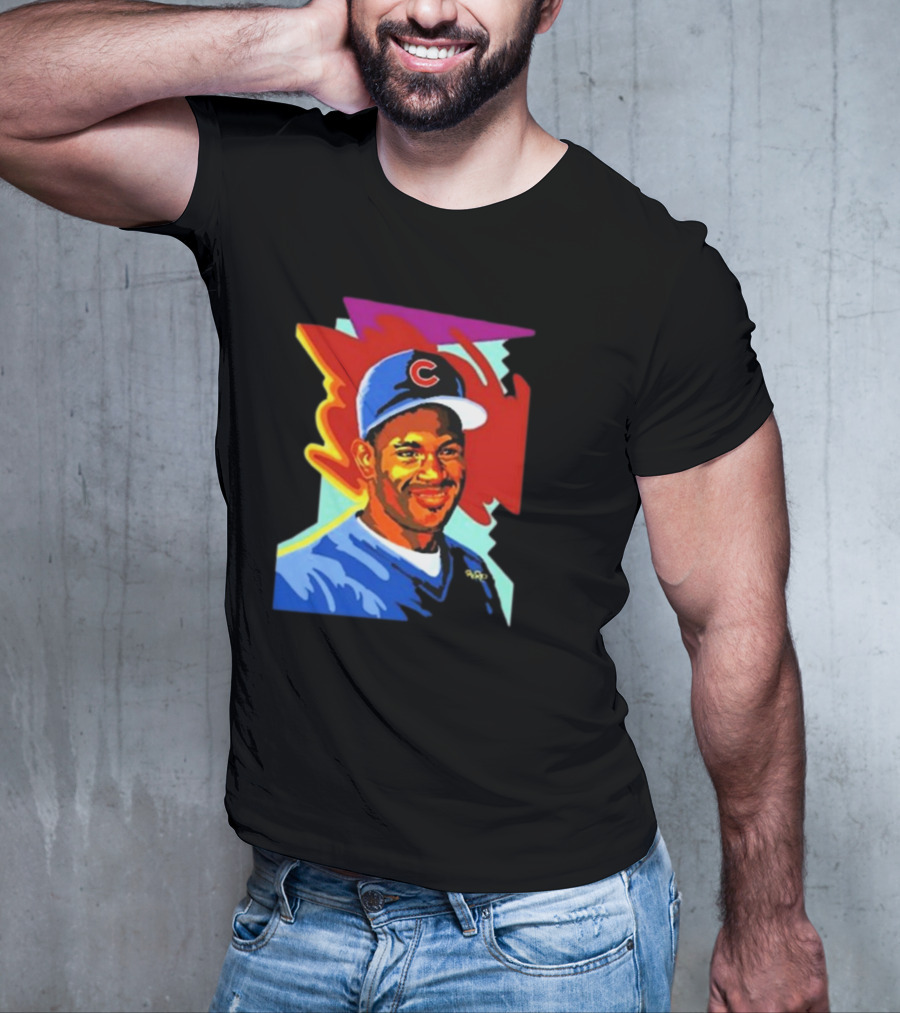 Sammy Cubs Portrait Colorful Art Baseball Cap T-Shirt