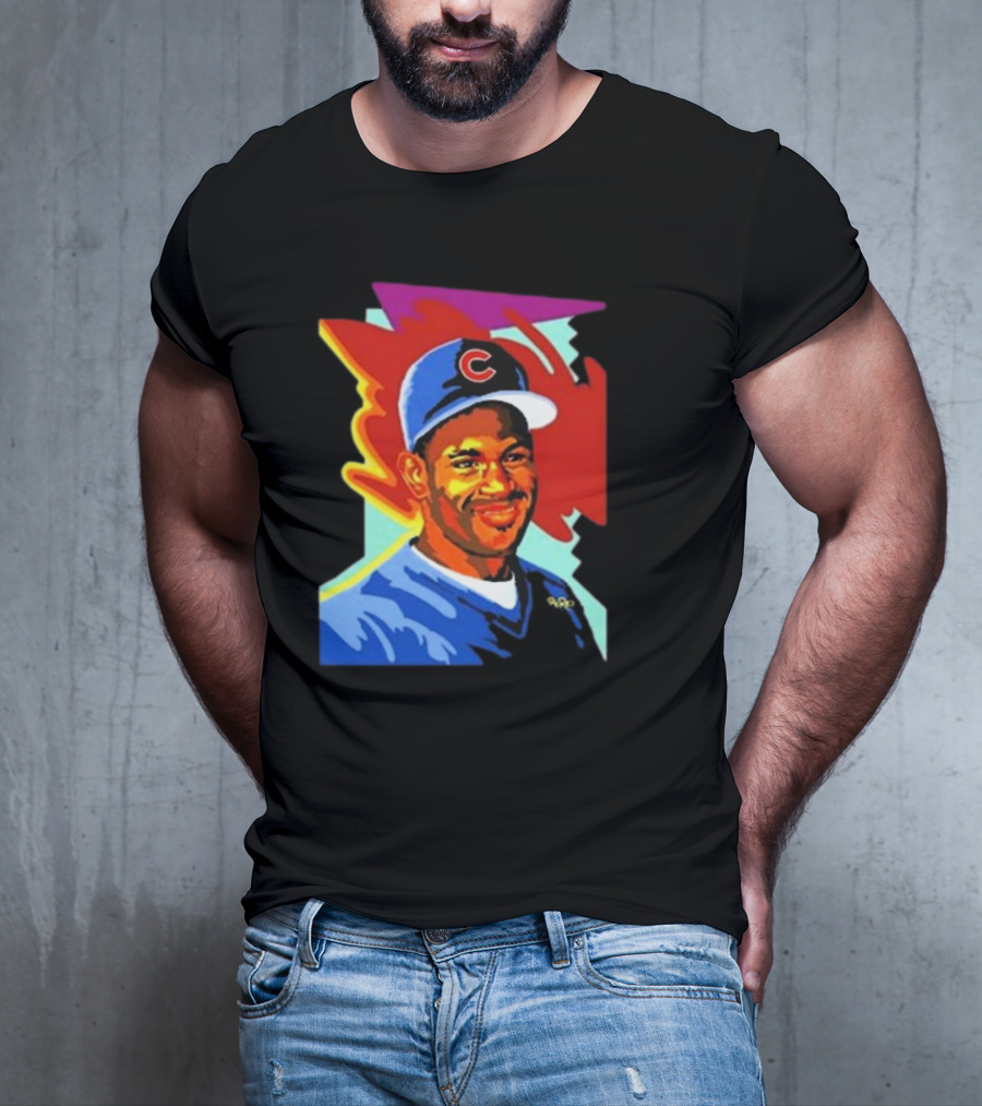 Sammy Cubs Portrait Colorful Art Baseball Cap T-Shirt