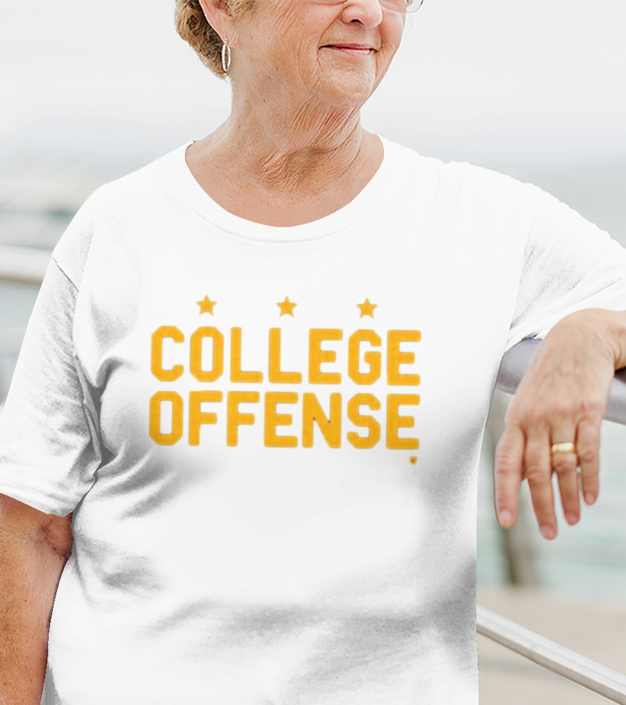 College Offense Yellow Stars Shane Peacher T-Shirt