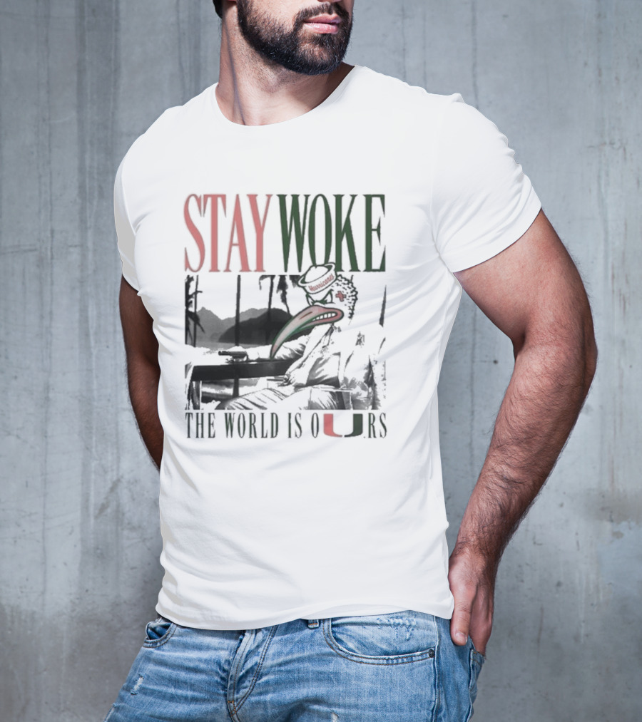Stay Woke The World Is Ours Miami Hurricanes Vintage T-Shirt