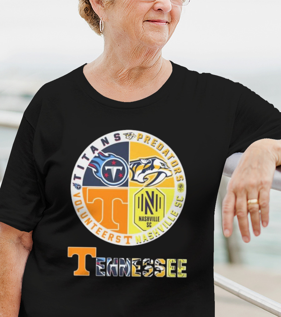 Tennessee Titans Predators Volunteers Nashville SC T-Shirt