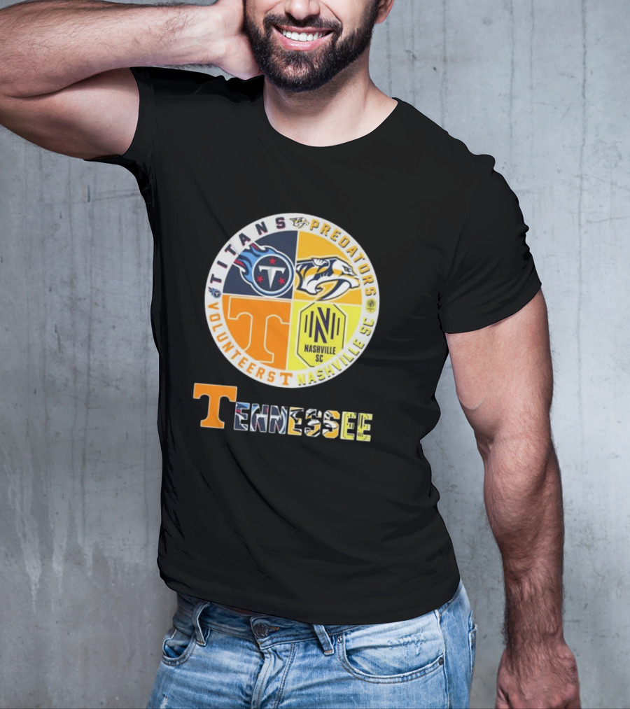 Tennessee Titans Predators Volunteers Nashville SC T-Shirt