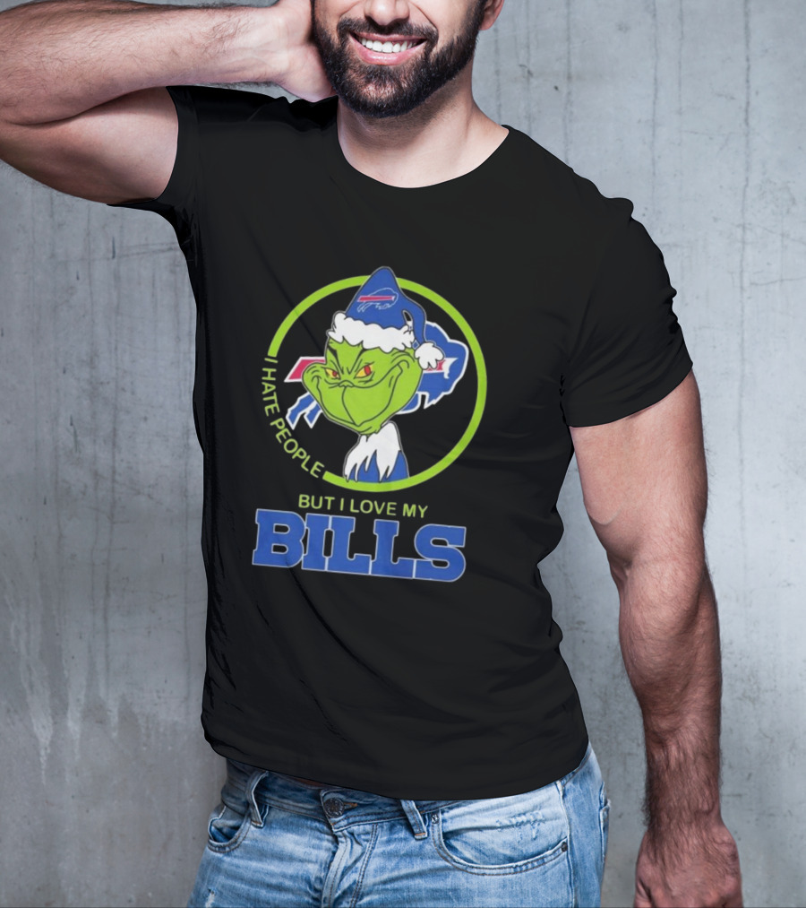 The Grinch I Hate People But I Love My Buffalo Bills T-Shirt