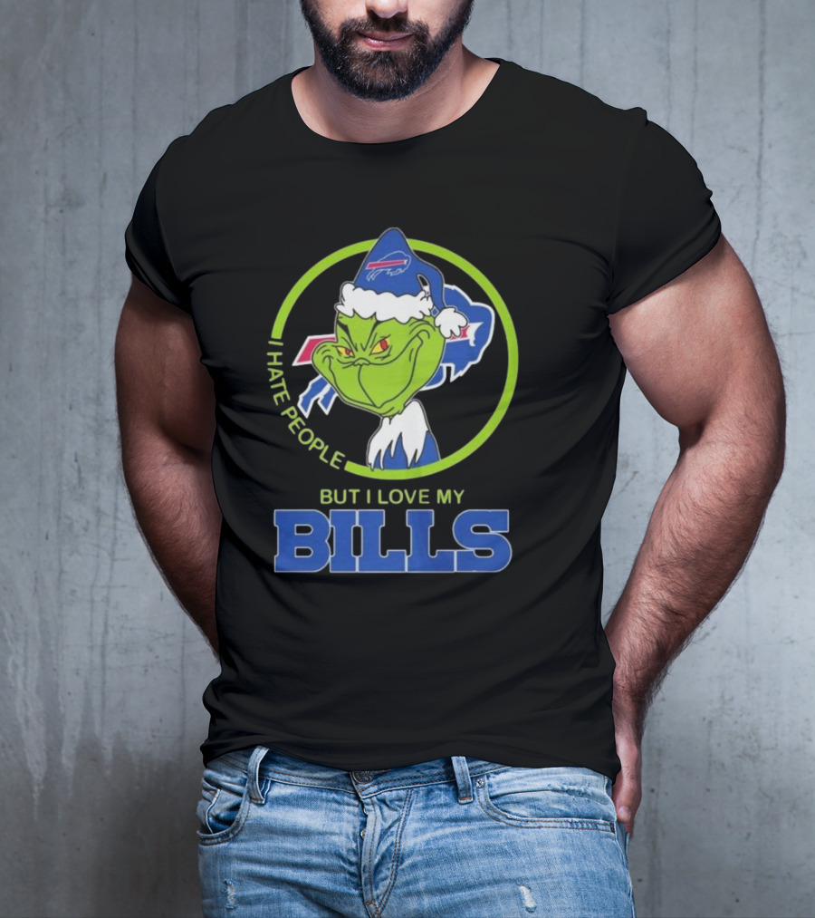 The Grinch I Hate People But I Love My Buffalo Bills T-Shirt