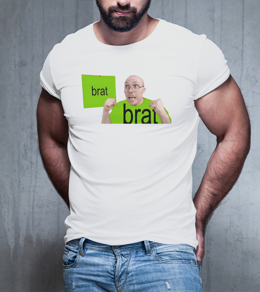 Anthony Fantano Brat Neon Green Double Brat Face T-Shirt