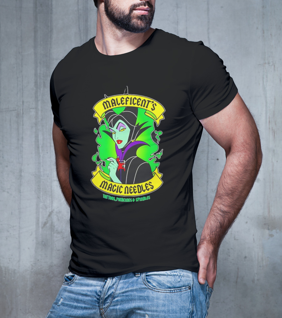 Maleficent's Magic Needles Tattoos Piercings And Spindles T-Shirt